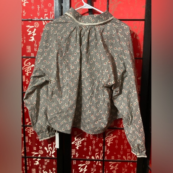 Christy Dawn Sadie Blouse Azalea Houndstooth - Picture 2 of 4